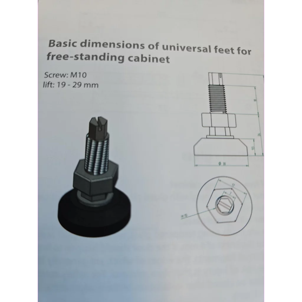 Ben til gulvskap 4stk. Justerbare